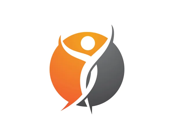 Vida Saludable Logo plantilla vector icono — Archivo Imágenes Vectoriales