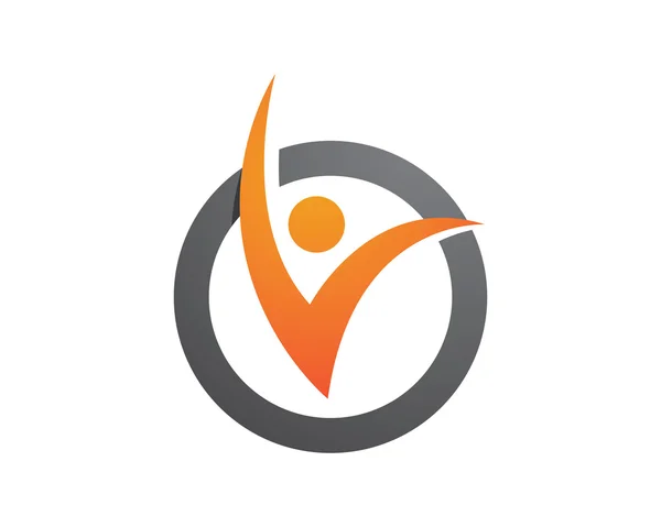 Vida saudável logotipo modelo vetor ícone — Vetor de Stock
