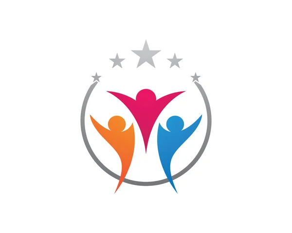 Toplum hizmeti Logo şablonu — Stok Vektör