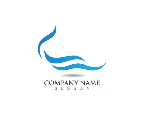 Wellenwasser Strand Logo — Stockvektor