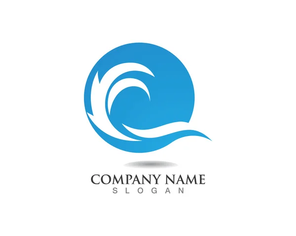 Wave water beach logo — Stock Vector