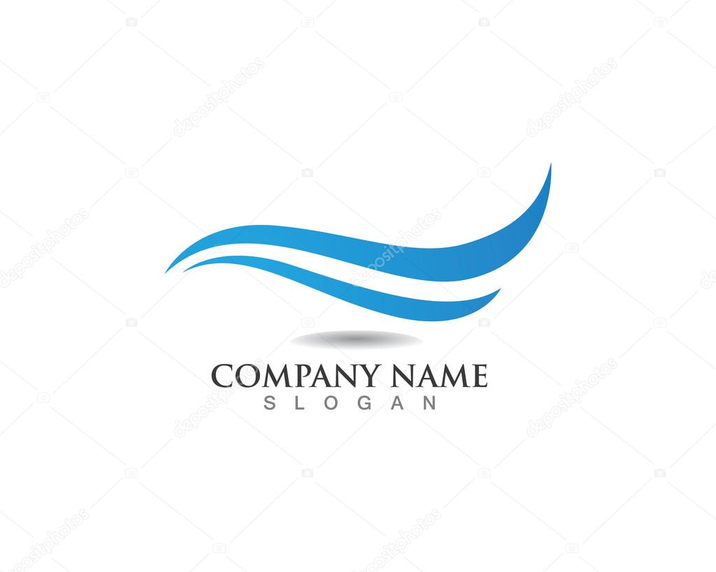 Wave water beach logo