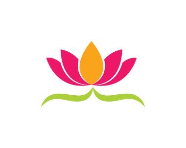 Lotus çiçek logosu yoga ve sağlık
