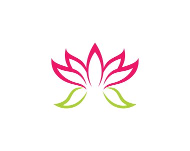 Lotus çiçek logosu yoga ve sağlık