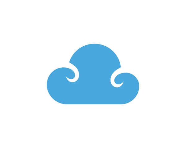 Logo de nube simple — Vector de stock