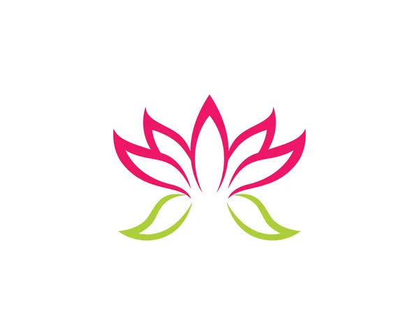 Lotus flower logo yoga and health — Stock Vector