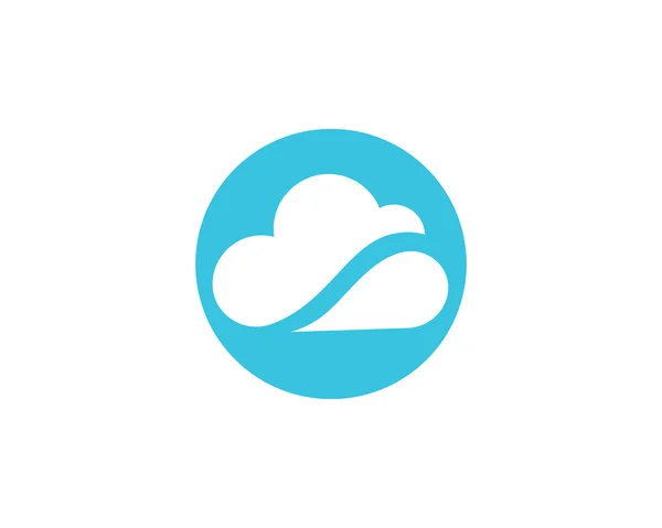 Logo de nube simple — Vector de stock