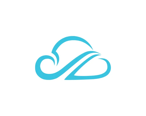 Logo awan sederhana - Stok Vektor