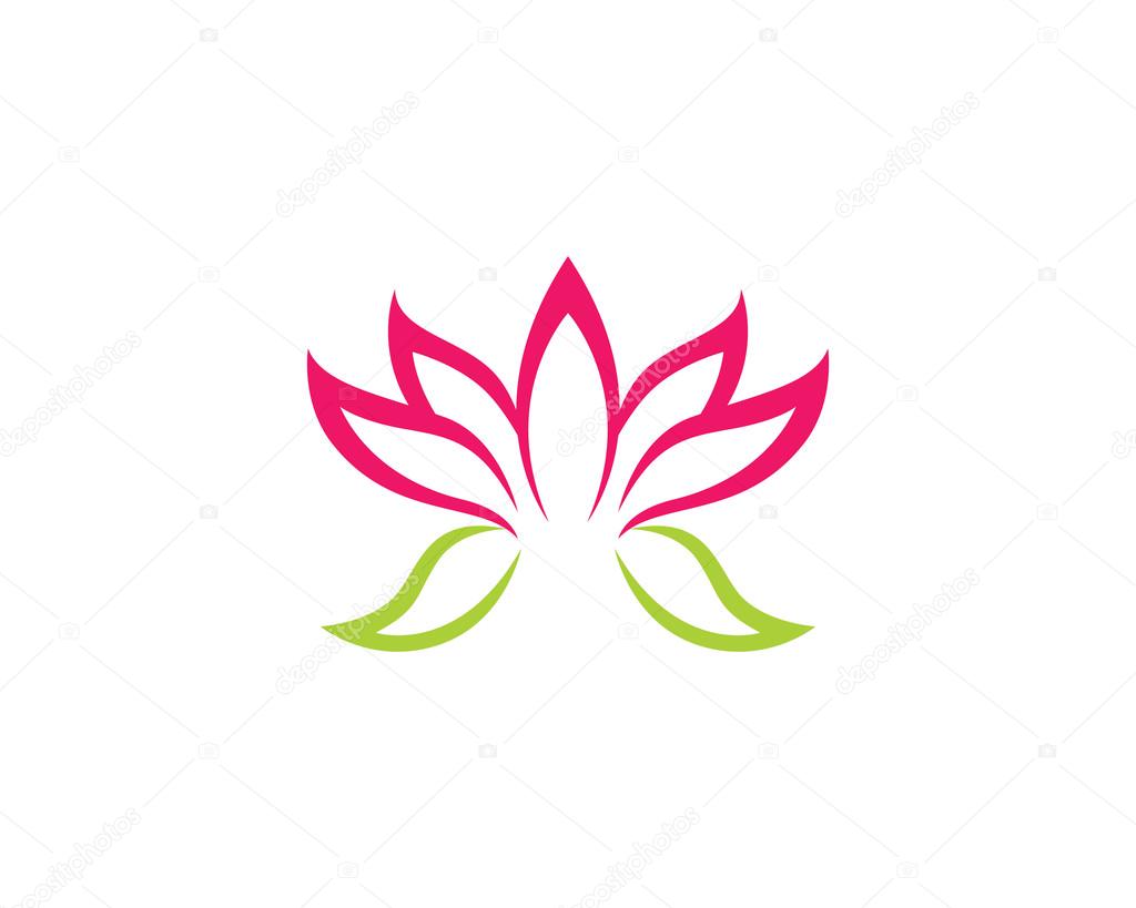 Lotus flower logo yoga and health