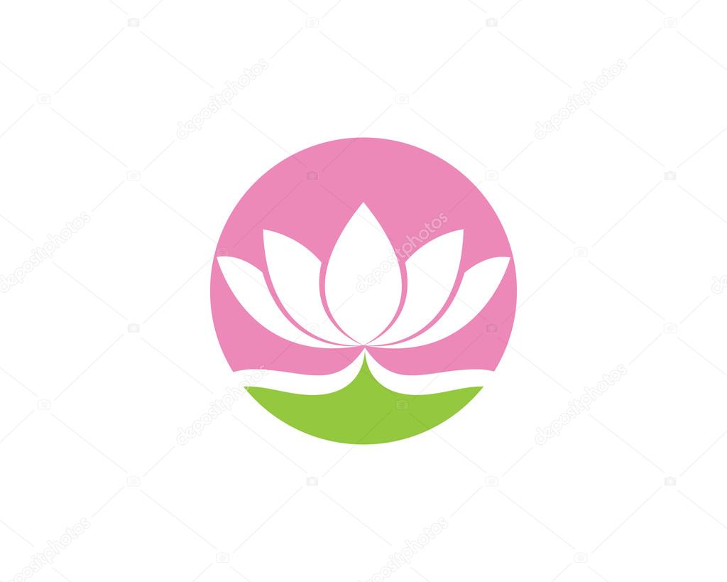 Lotus flower logo yoga and health
