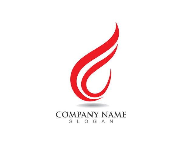 Огонь f логотип красный
