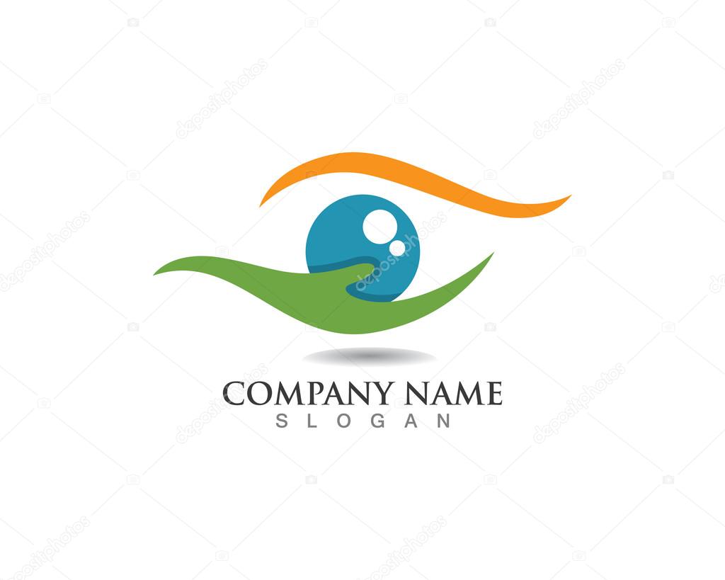 Eyes care logo icons template