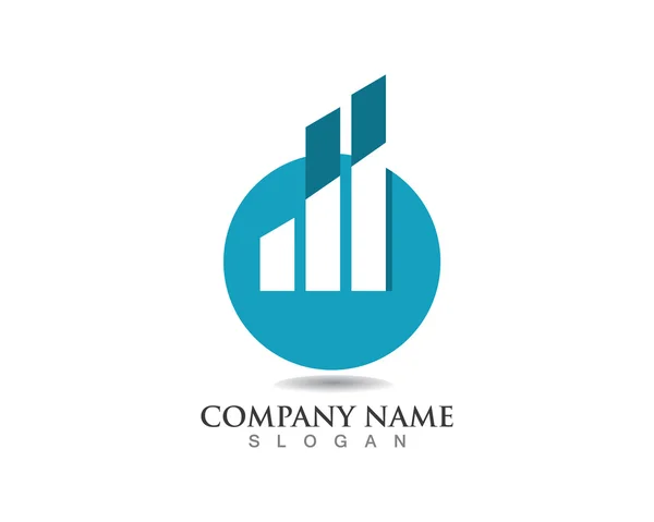 Byggnaden och hem finance logotyp — Stock vektor