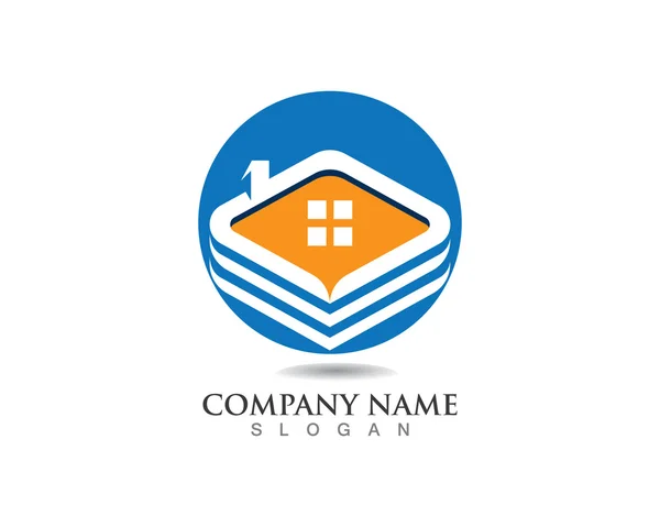 Логотип строительства и финансирования дома — стоковый вектор
