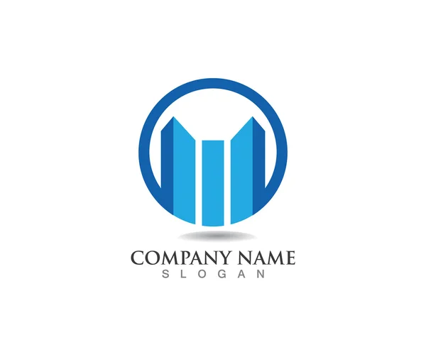 Byggnaden och hem finance logotyp — Stock vektor