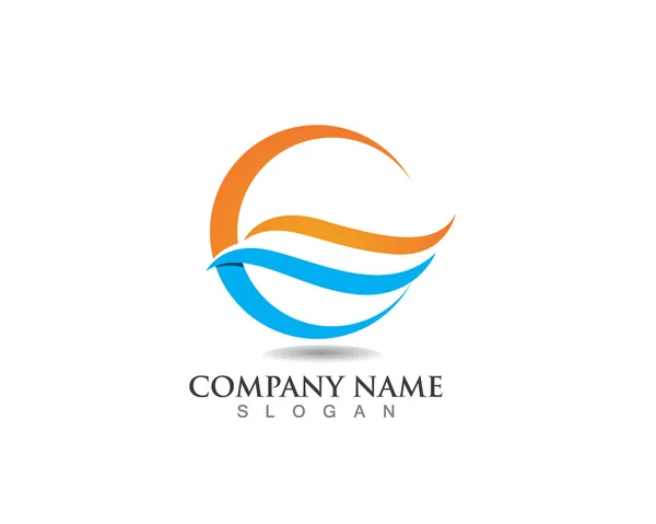 Wave water strand logo — Stockvector