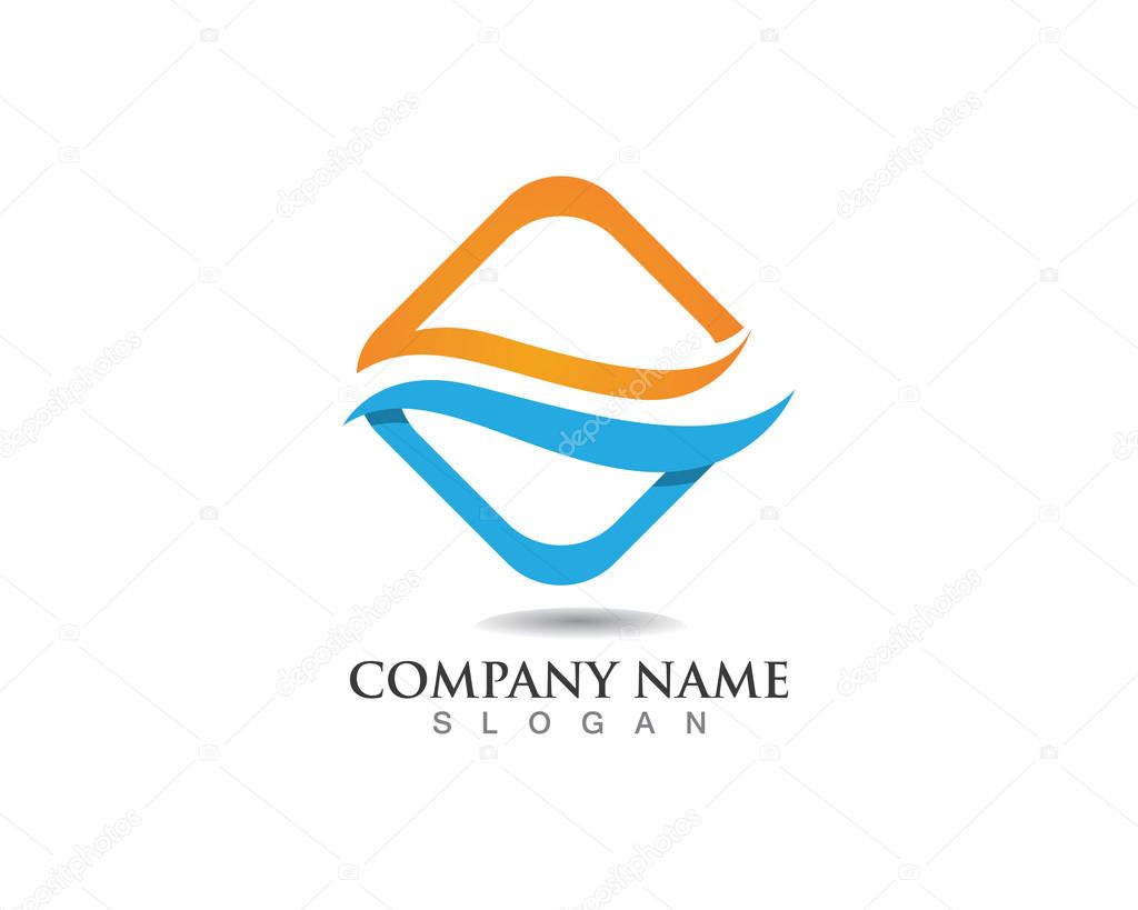 Wave water beach logo