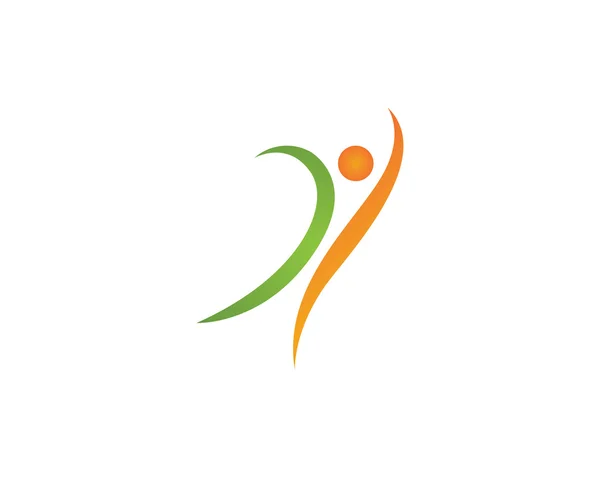 Joga zdrowia logo kobiet — Wektor stockowy