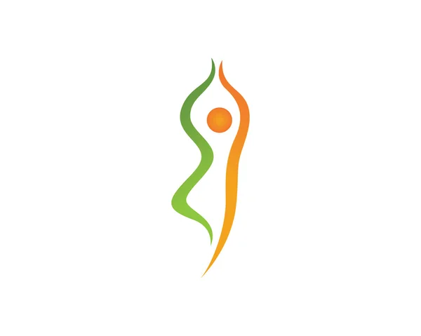 Yoga Gesundheit Logo Frauen — Stockvektor