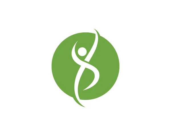 Jóga egészségügyi logó nők — Stock Vector