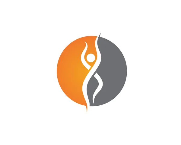 Yoga gezondheid logo vrouwen — Stockvector