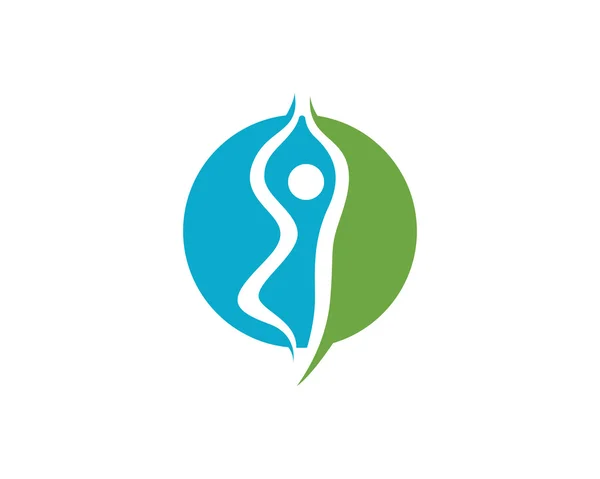 Yoga Salud logo Mujeres — Vector de stock