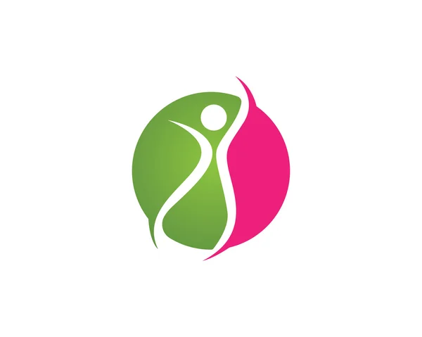 Yoga mulheres logotipo de saúde — Vetor de Stock