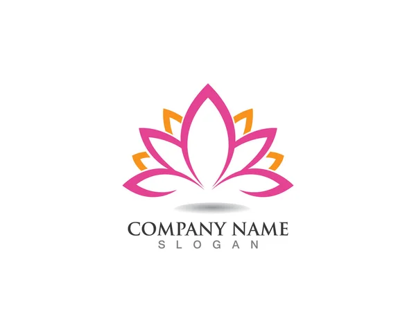 Lotus flor logo spa — Archivo Imágenes Vectoriales
