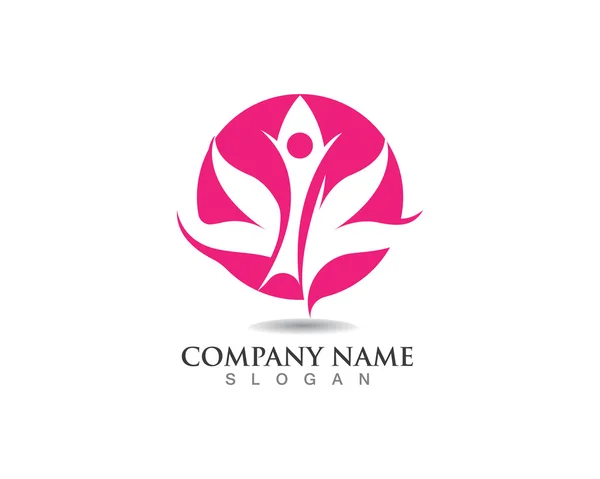 Lotus flower logo spa — Stock Vector