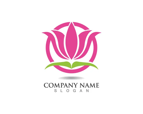 Lotus flower logo spa — Stock Vector