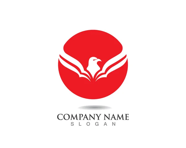 Asas águia pássaro logotipo — Vetor de Stock