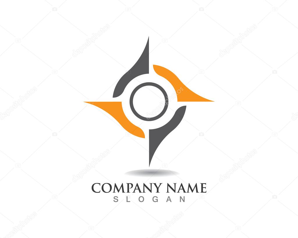 Compass wings logo template