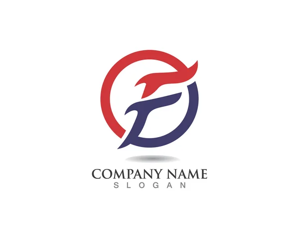 F letra logo — Vector de stock