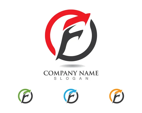 F letra logo — Vector de stock