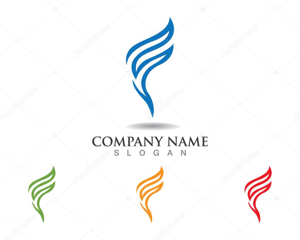 F letter logo template