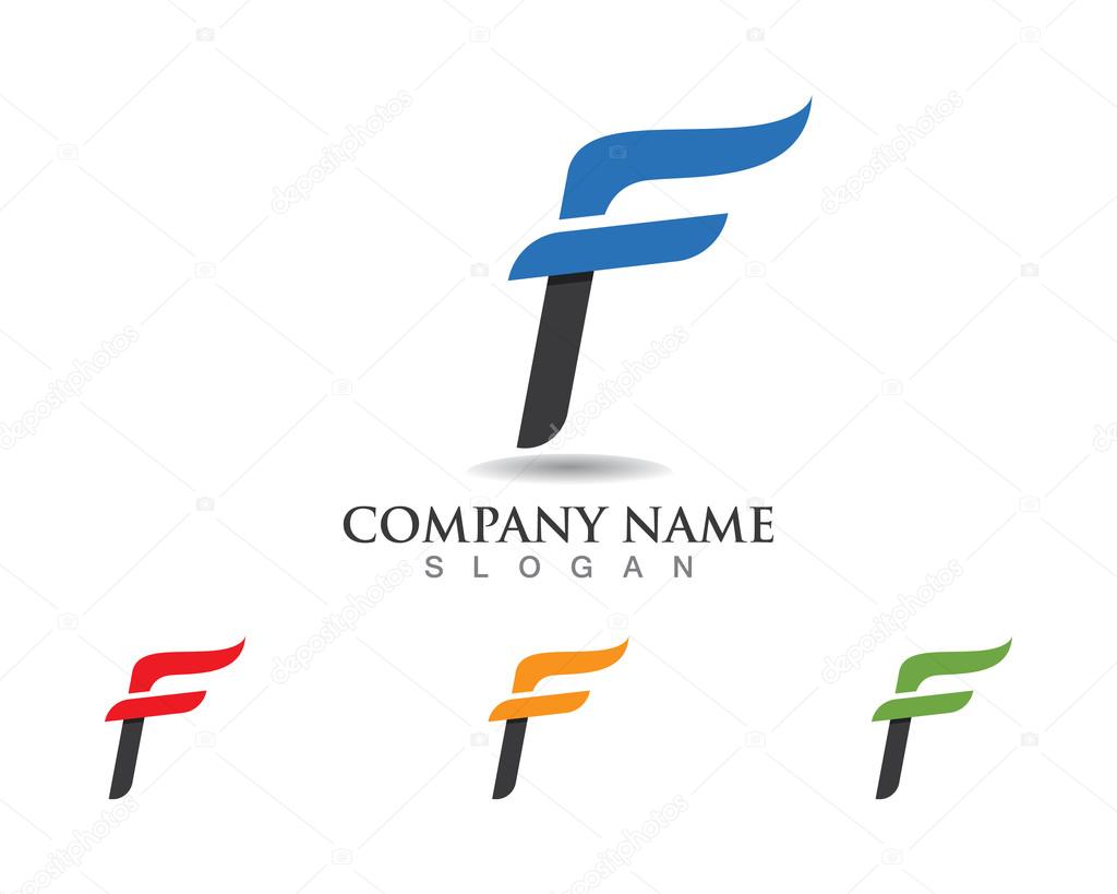 F letter logo template