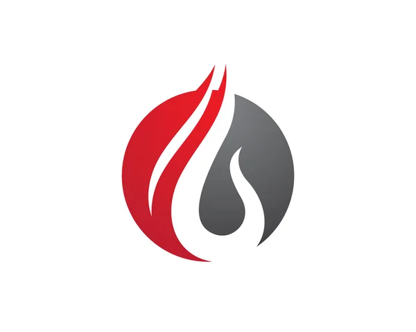 Feuer und Wassertropfen Logo — Stockvektor