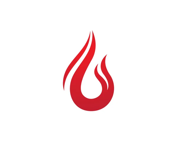 Incendio y gota de agua logo — Vector de stock