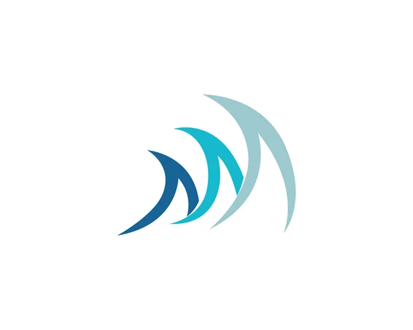Våg stranden vatten logotyp — Stock vektor