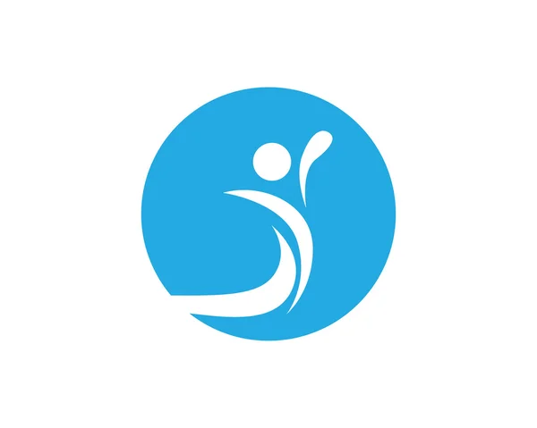 Logo air pantai gelombang - Stok Vektor