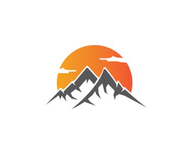 Dağ logo ve şablon peyzaj