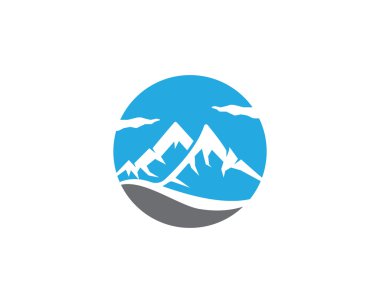 Dağ logo ve şablon peyzaj