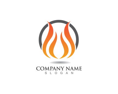 Yangın logo ve şablon 