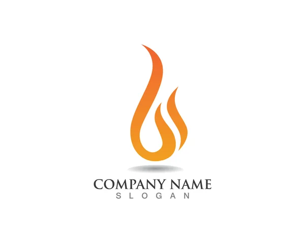 Logo y plantilla de fuego — Vector de stock