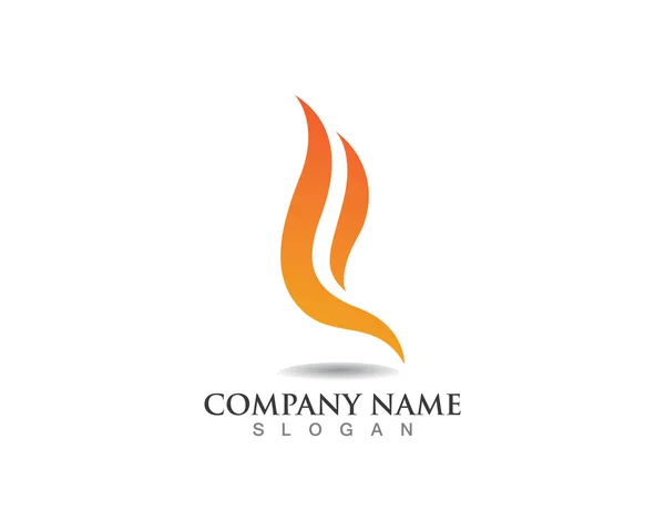 Tűz logó és template — Stock Vector