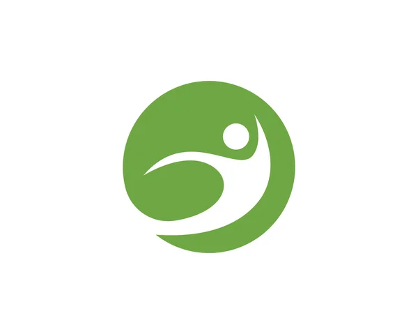 Логотип успіху здоров'я людей — стоковий вектор