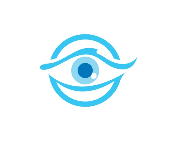 Olhos cuidados logotipo saúde — Vetor de Stock