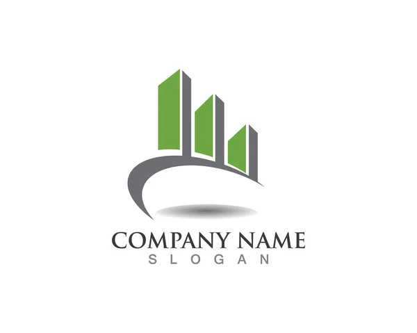 Finance logo and building logo — Stock Vector