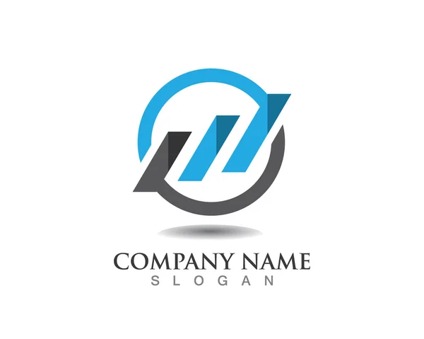 Financiën logo en gebouw — Stockvector