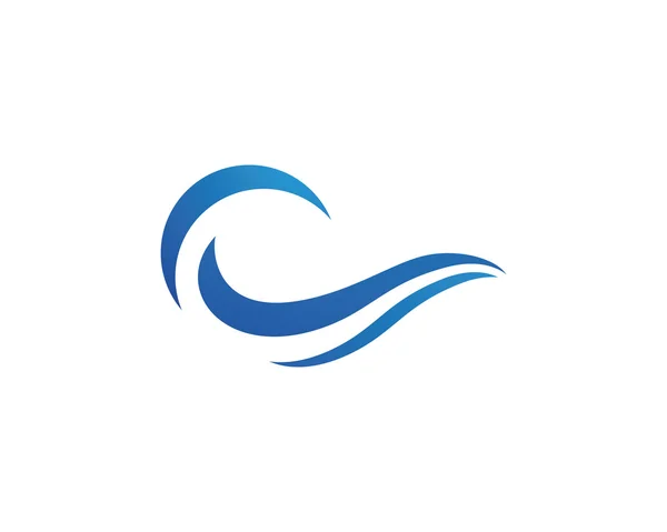 Vorlage für das Wellenwasser-Logo — Stockvektor